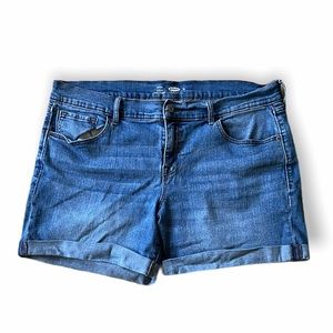 Old navy jean shorts, medium wash denim